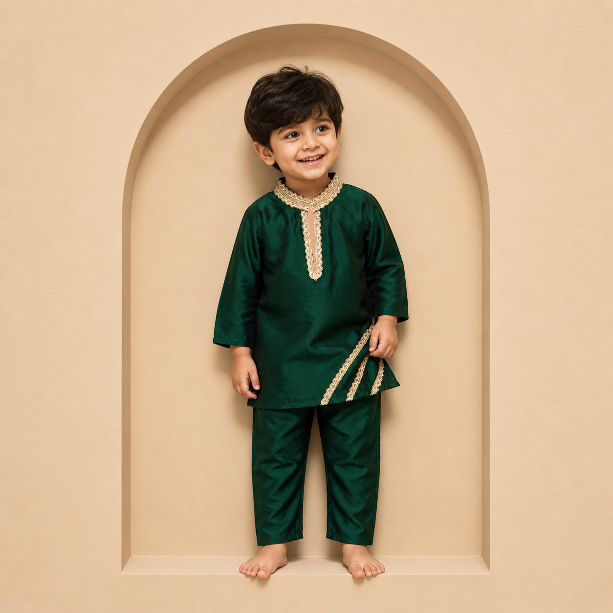 EMERALD ELEGANCE KURTA SET