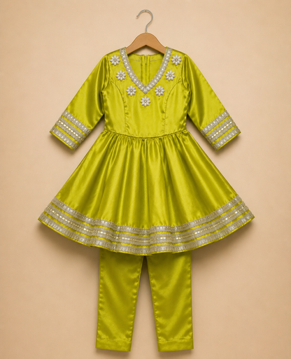 SUNEHRI ANARKALI SET