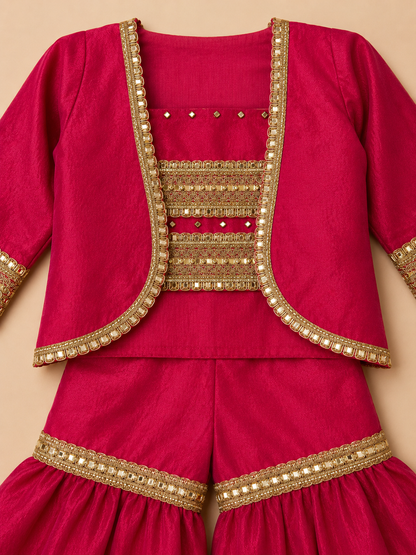 Fuchsia Gulabi Sharara Set