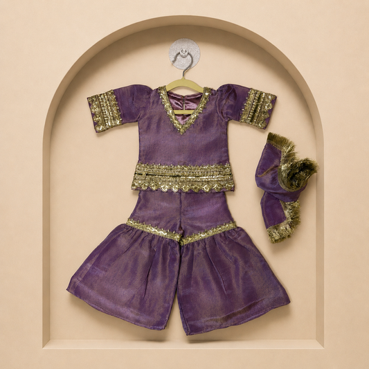 Lavender Princess Sharara Set