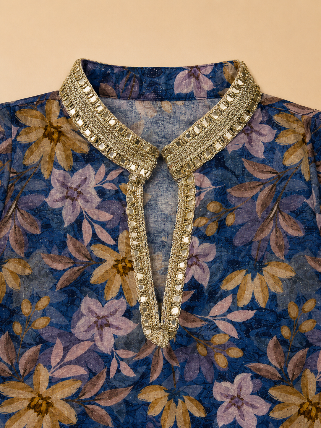 Indigo Bloom Kurta Set