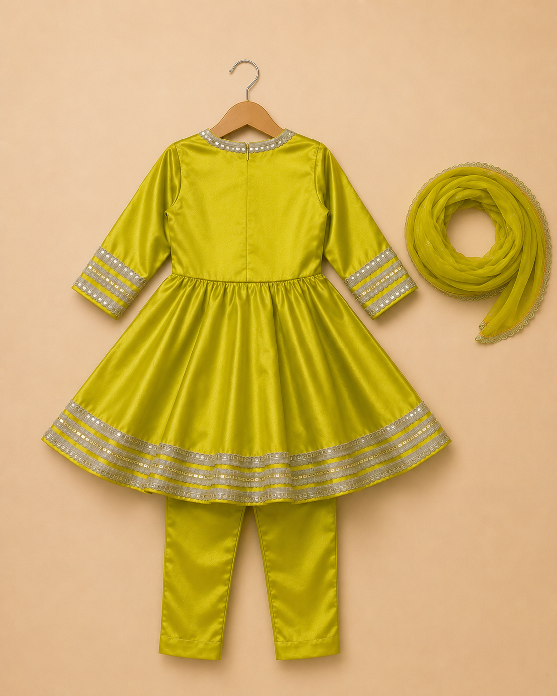 SUNEHRI ANARKALI SET