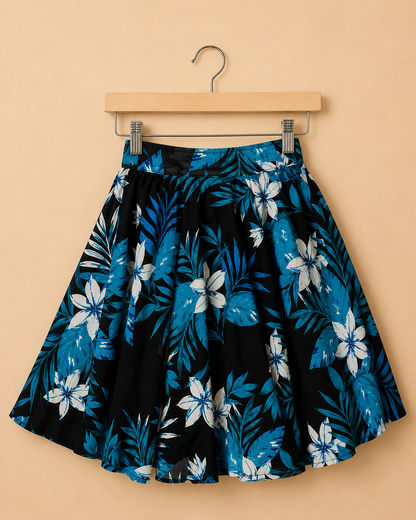 Noir Blossom Top & Skirt Set