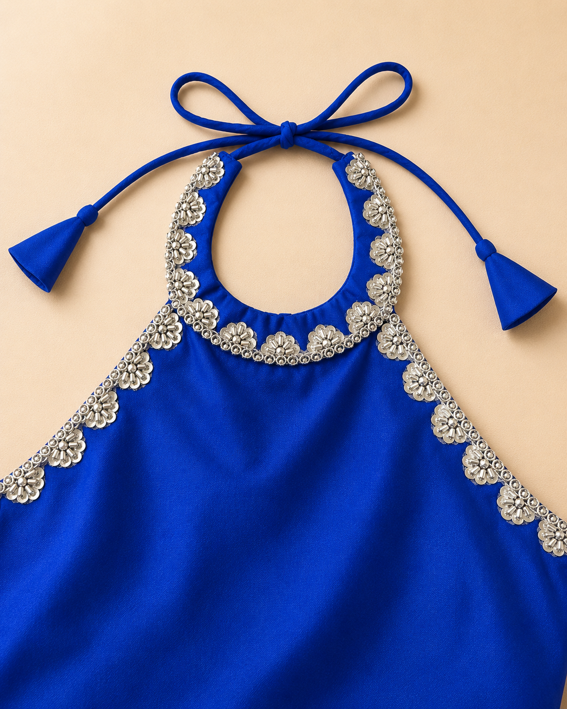 CELESTE BLUE CROP TOP & SKIRT SET
