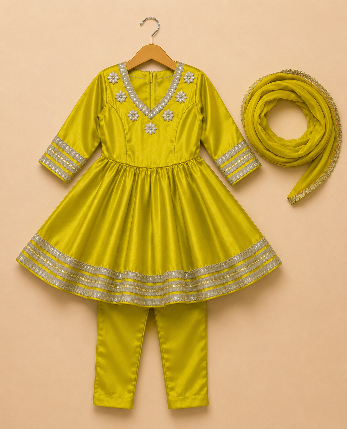 SUNEHRI ANARKALI SET