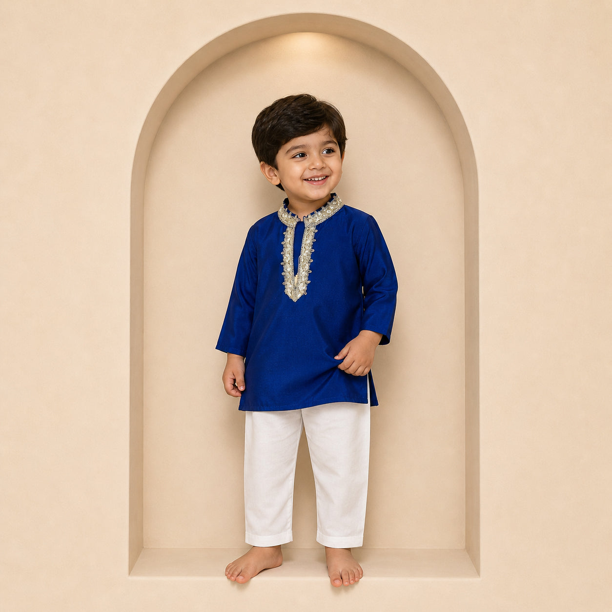 Royal Blue Kids Kurta Set