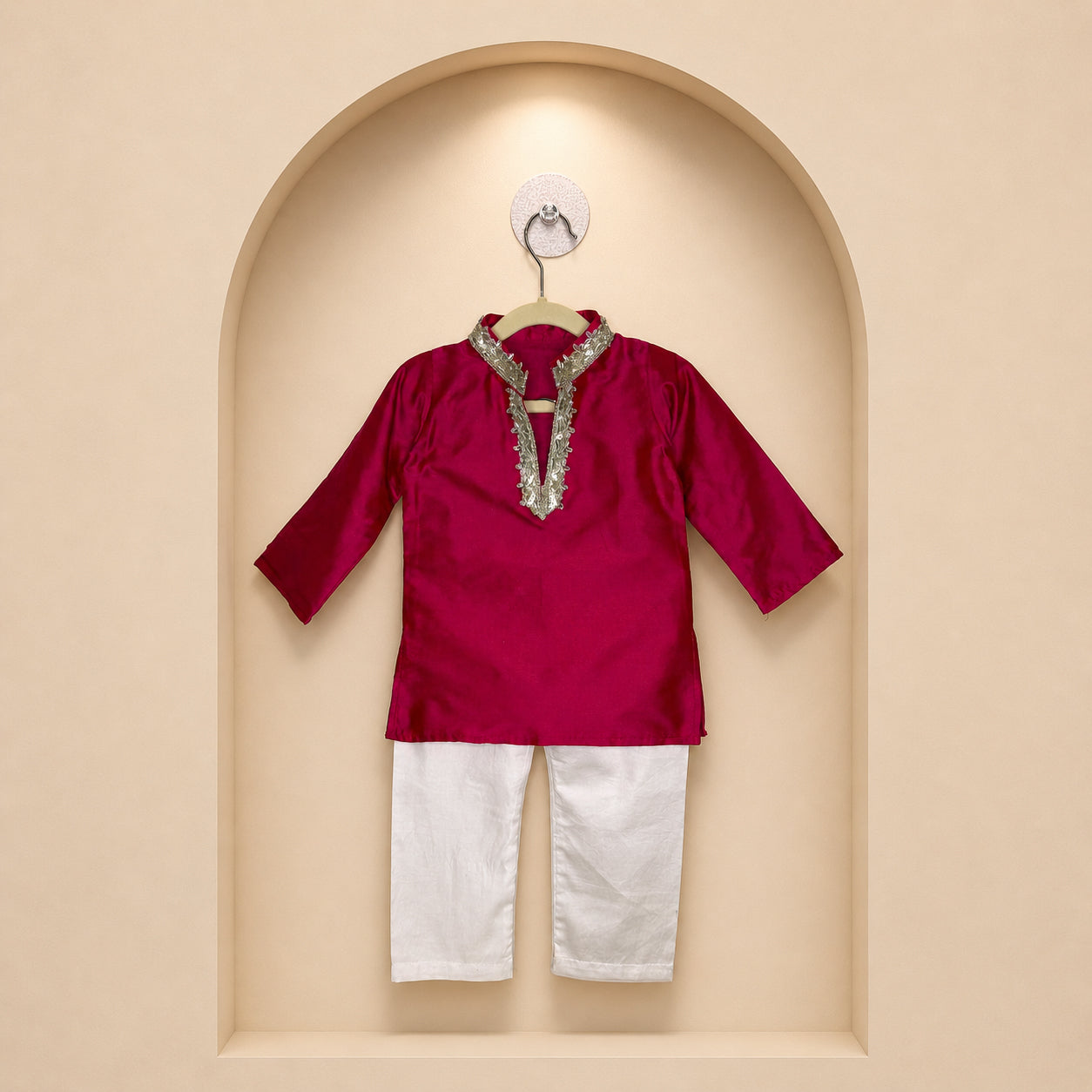 Royal Pink Kids Kurta Set