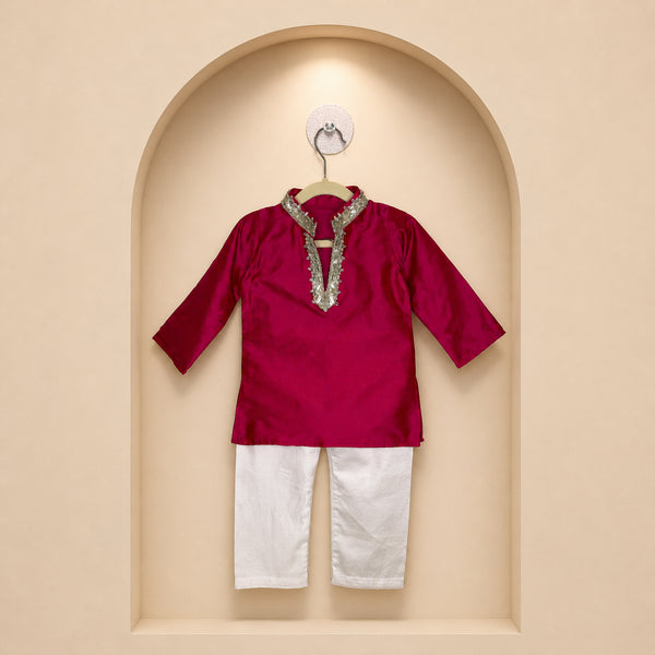 Royal Pink Kids Kurta Set