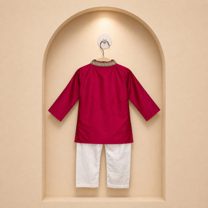 Royal Pink Kids Kurta Set