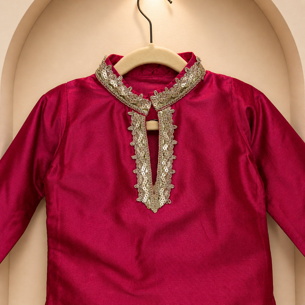 Royal Pink Kids Kurta Set