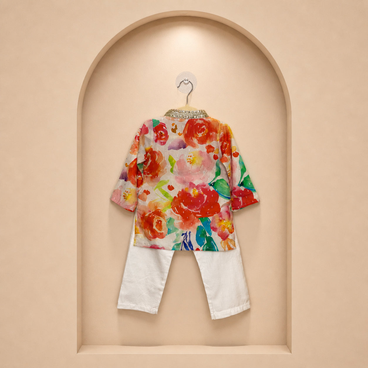 Floral Splash Kids Kurta Set