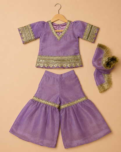 Lilac Noor Sharara Set